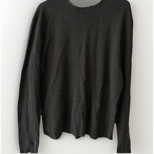 Vtg Y2K GAP Gray Waffle Knit Thermal Long Sleeve Shirt Mens XL Grunge Skater 100